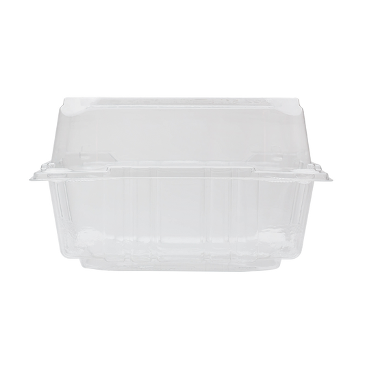 6'' x 6'' Hinged Containers - Small Clamshell Takeout Boxes - Karat PET Plastic - 500 ct-Karat