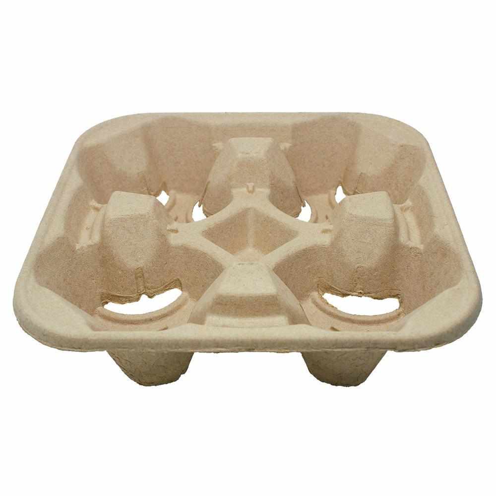 Karat Cup Carrier Tray - Biodegradable Cup Holder - Compostable Cup Carrier (8oz - 32oz) - 300 ct-Karat