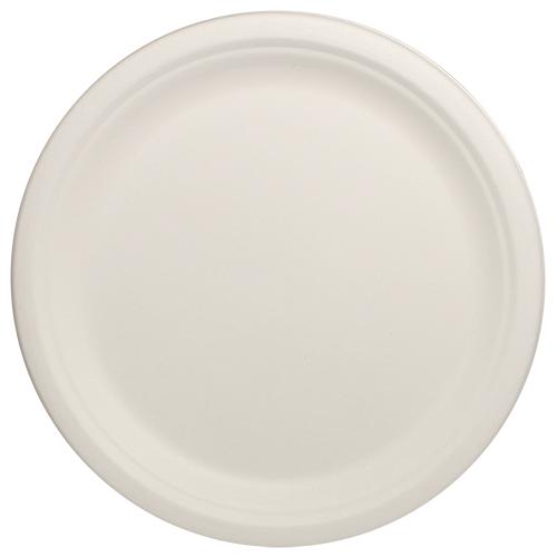 Karat Earth 10'' Compostable Bagasse Round Plates - 500 ct-Karat