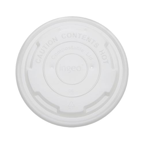 Karat Earth 8oz Compostable Paper Food Container Flat Lids (90.8mm) - 1,000 ct-Karat
