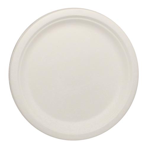 Karat Earth 9'' Compostable Bagasse Round Plates - 500 ct-Karat