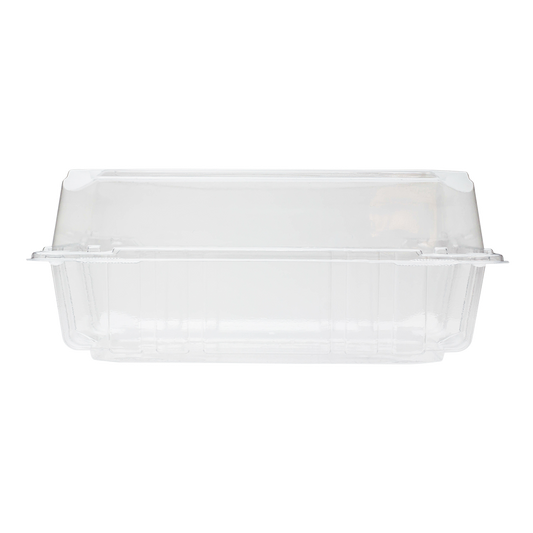8''x8'' Hinged Containers - Large Clamshell Takeout Boxes - Karat PET Plastic - 250 count-Karat