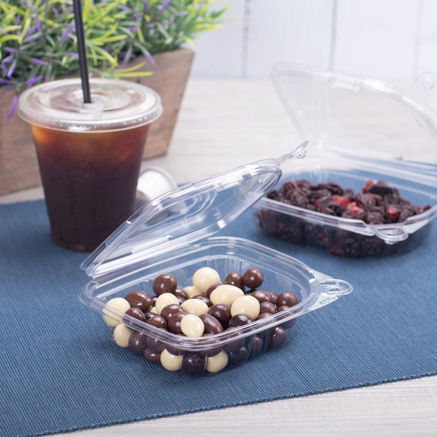 8oz Hinged Deli Containers Tamper Resistant- Small Hinged Deli Box - 200 count-Karat