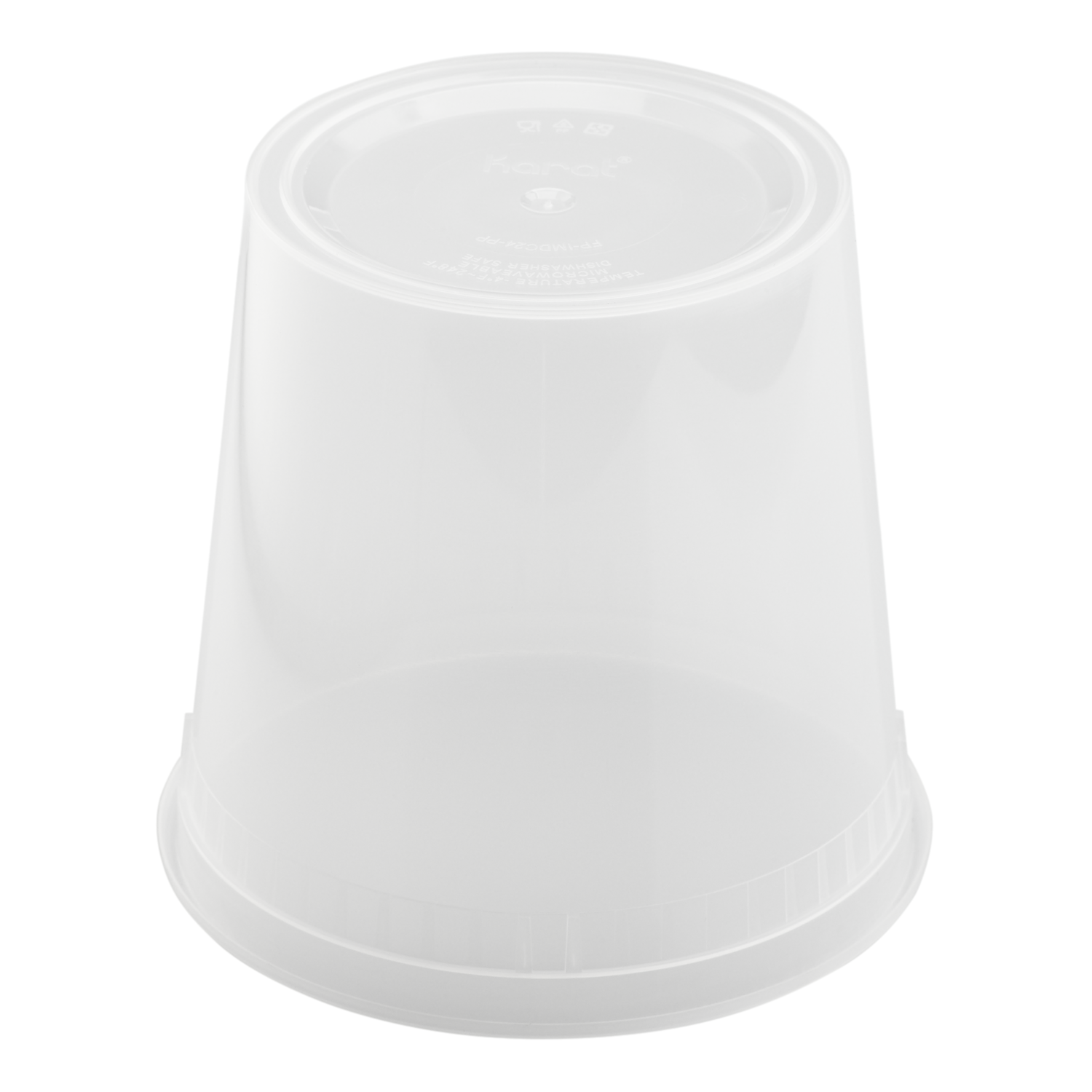 24oz Injection Molded Deli Containers with Lids - 24 oz Plastic Soup Containers - 240 ct-Karat