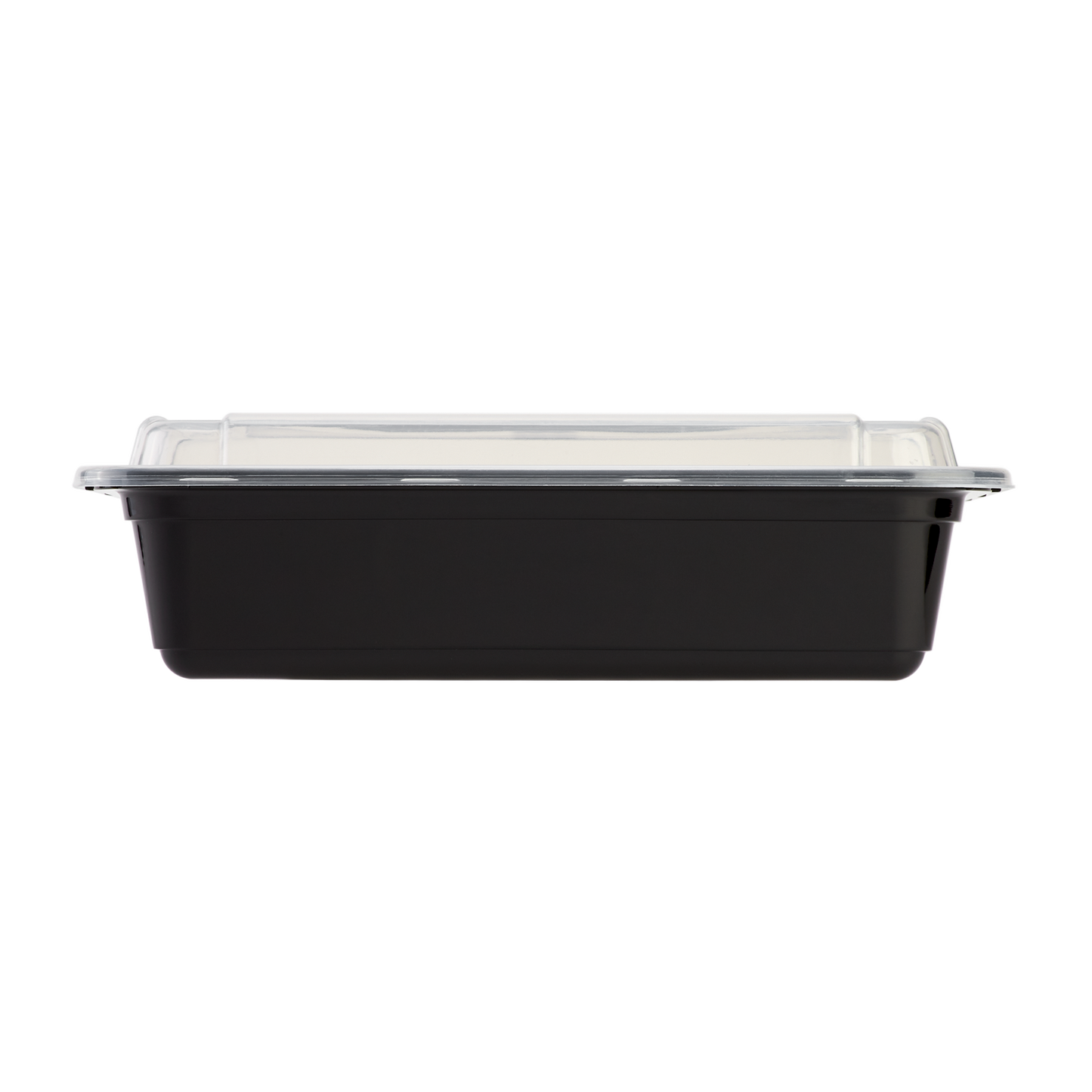 38oz Meal Prep Containers ~ Microwavable Rectangular Food Containers & Lids - Black - 150 ct-Karat