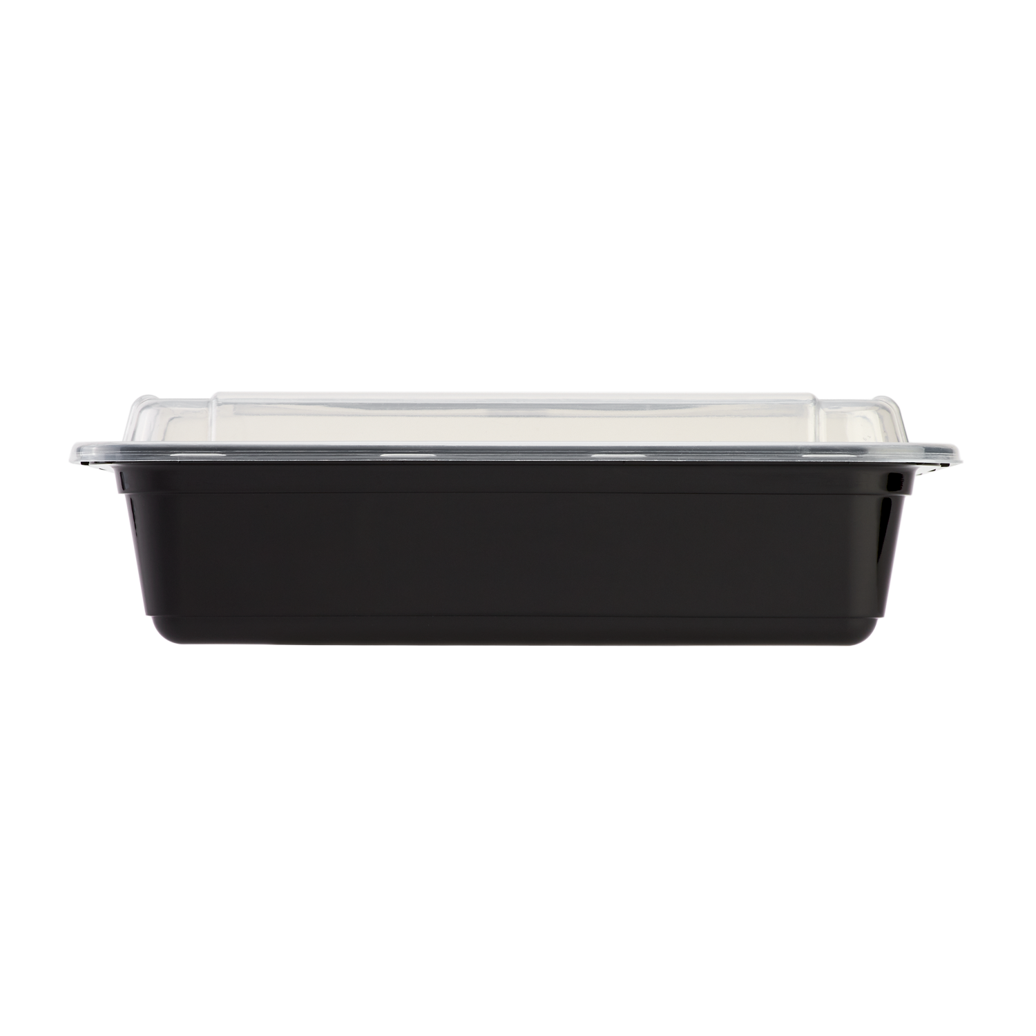 38oz Meal Prep Containers ~ Microwavable Rectangular Food Containers & Lids - Black - 150 ct-Karat