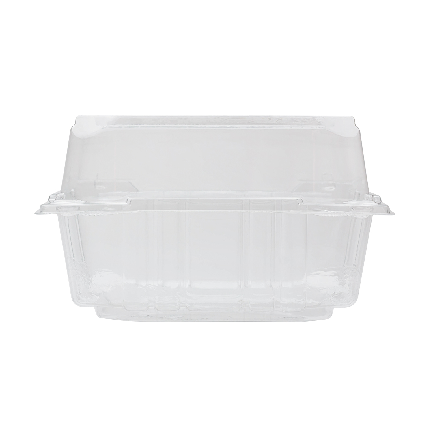 6'' x 6'' Hinged Containers - Small Clamshell Takeout Boxes - Karat PET Plastic - 500 ct-Karat