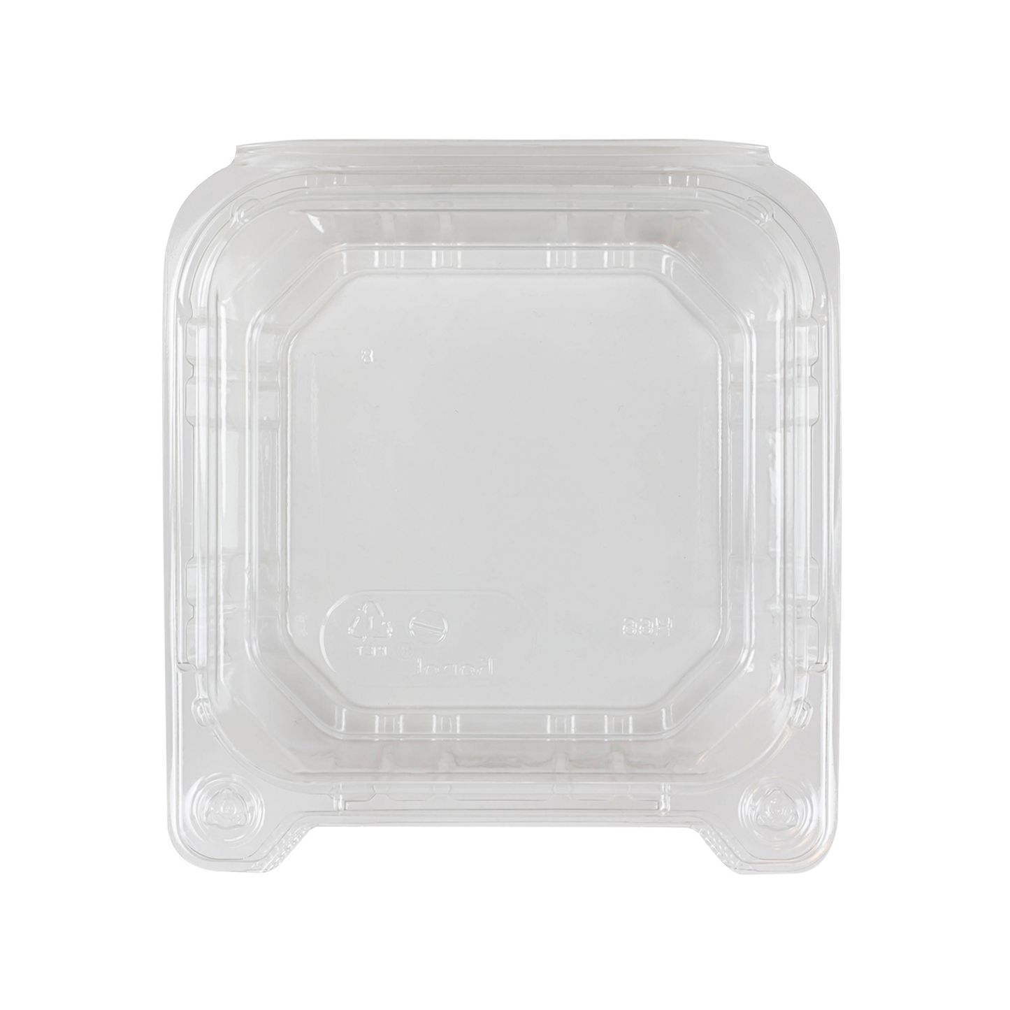 6'' x 6'' Hinged Containers - Small Clamshell Takeout Boxes - Karat PET Plastic - 500 ct-Karat
