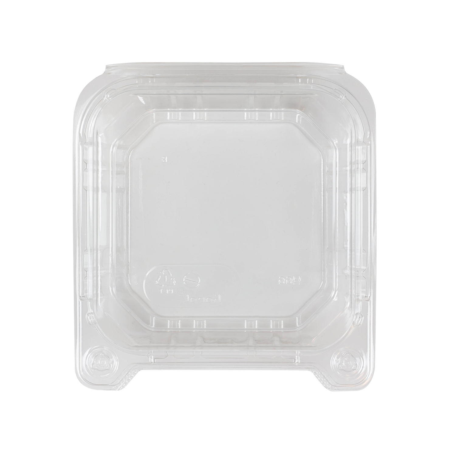 6'' x 6'' Hinged Containers - Small Clamshell Takeout Boxes - Karat PET Plastic - 500 ct-Karat