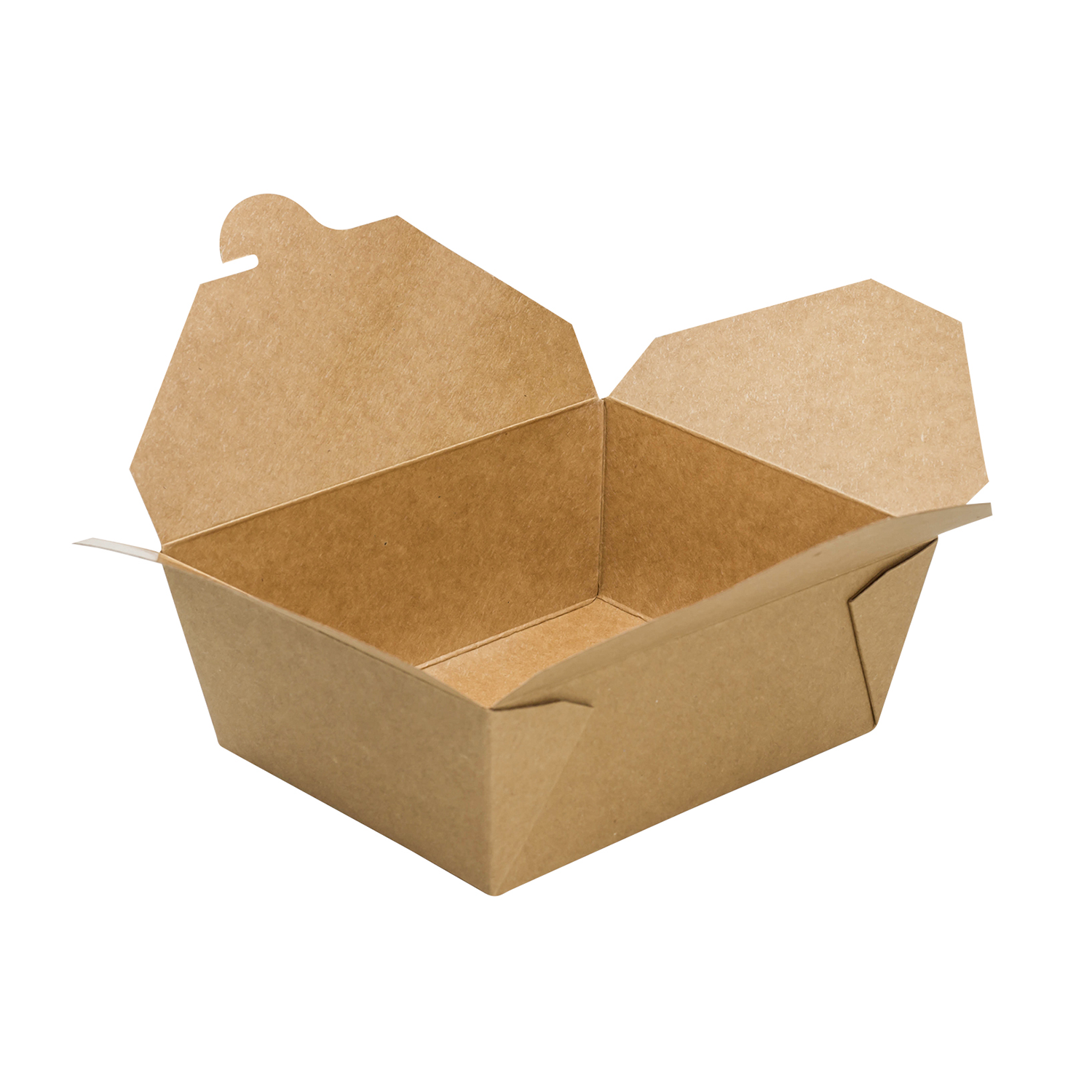 Kraft Microwavable Folded Paper #8 Takeout Containers - Karat Fold-To-Go Box - 48oz - 5.9" X 4.6" X 2.4" - 300 Count-Karat