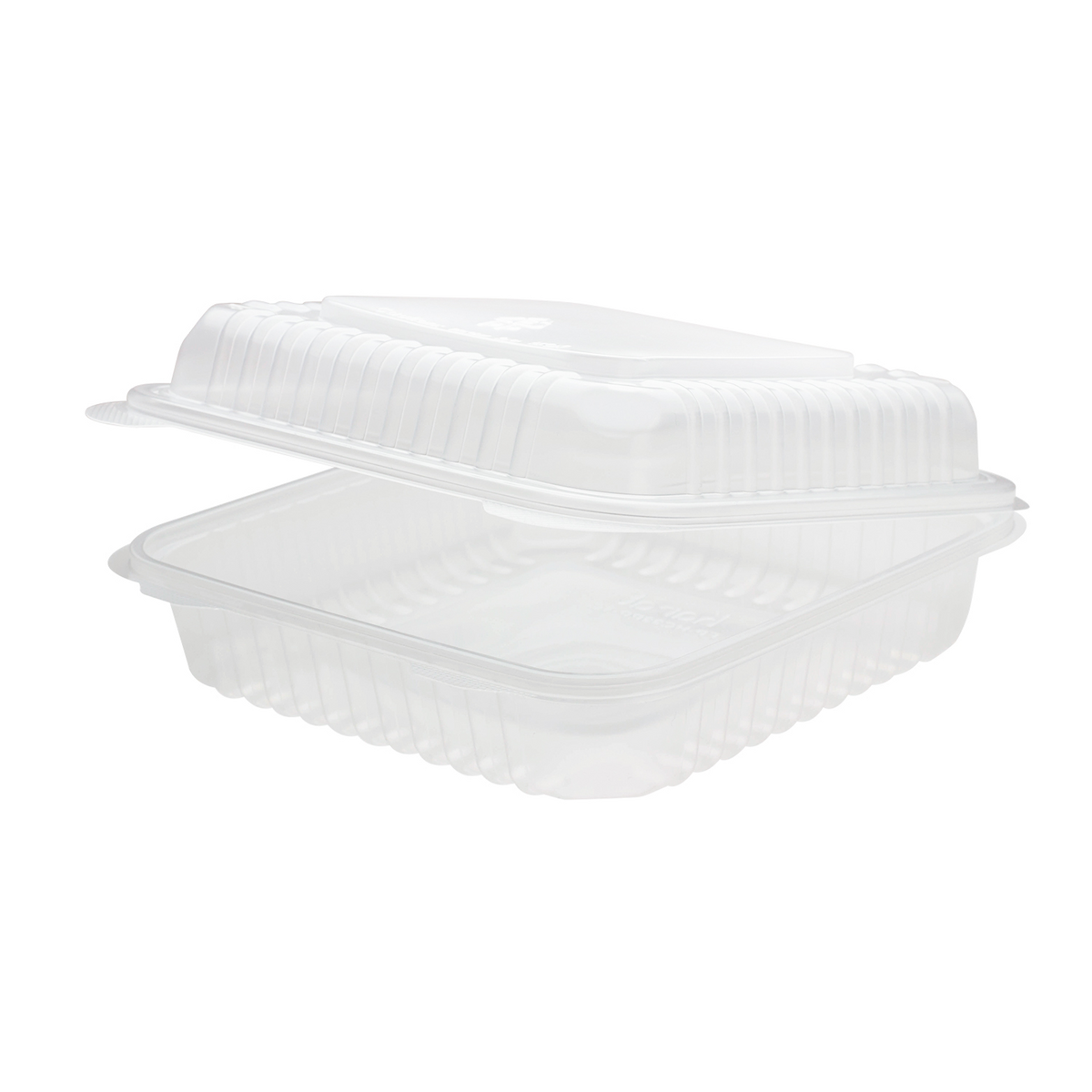 9''x9'' Hinged To Go Box - Extra Large Clamshell Containers - Karat PP Plastic - 200 ct-Karat