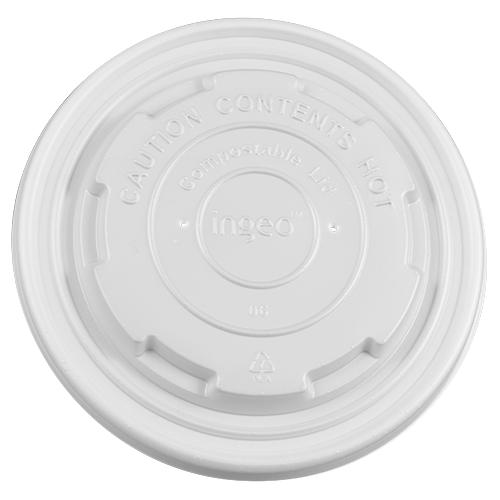 Karat Earth 12-16oz Compostable Paper Food Container Flat Lids (114.6mm) - 500 ct-Karat