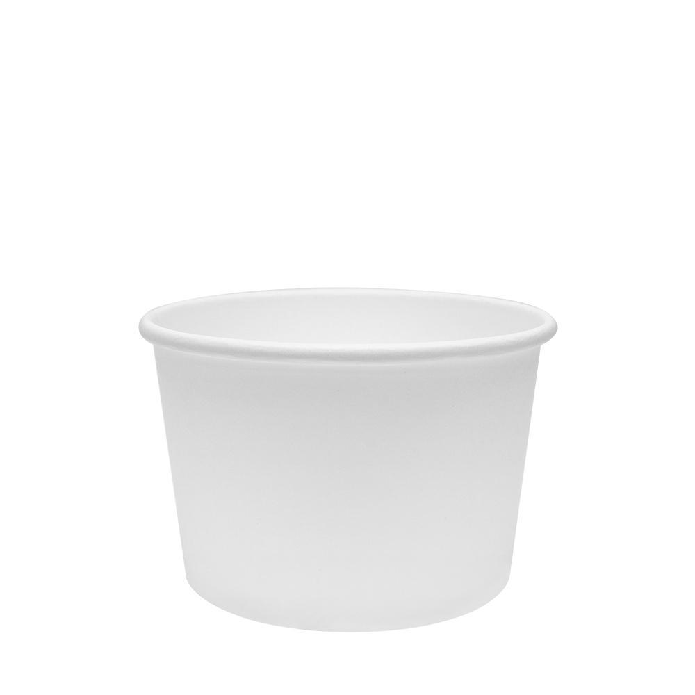 Karat Earth 8oz Eco-Friendly Paper Food Containers - White (90.8mm) - 1,000 ct-Karat
