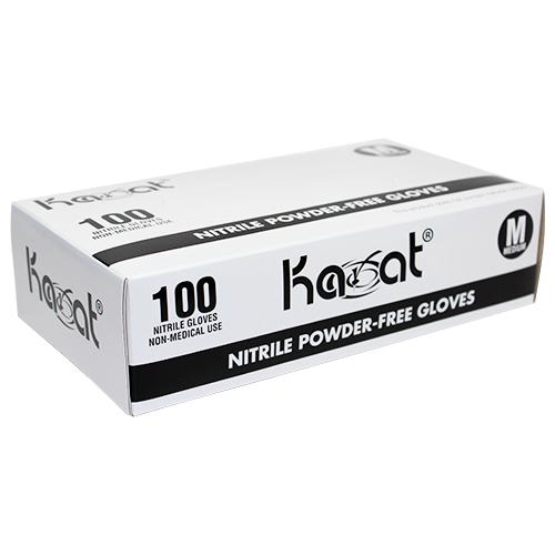 Karat nitrile powder free gloves blue medium 1000 count disposable gloves for restaurant food prep and cleaning