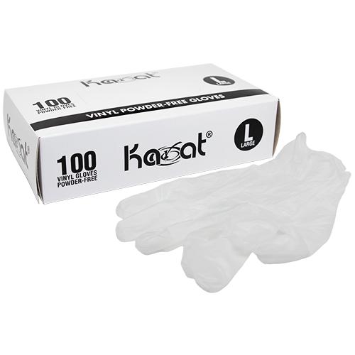 Karat vinyl powder free gloves clear large 1000 count disposable gloves for restaurant food prep and cleaning