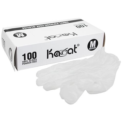 Karat vinyl powder free gloves clear medium 1000 count disposable gloves for restaurant food prep and cleaning