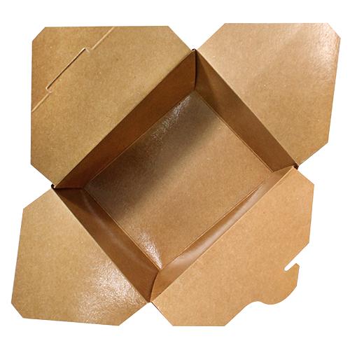Kraft Microwavable Folded Paper #1 Takeout Boxes - Karat Small Fold-To-Go Container - 30oz - 4.3" X 3.5" X 2.4" - 450 Count-Karat