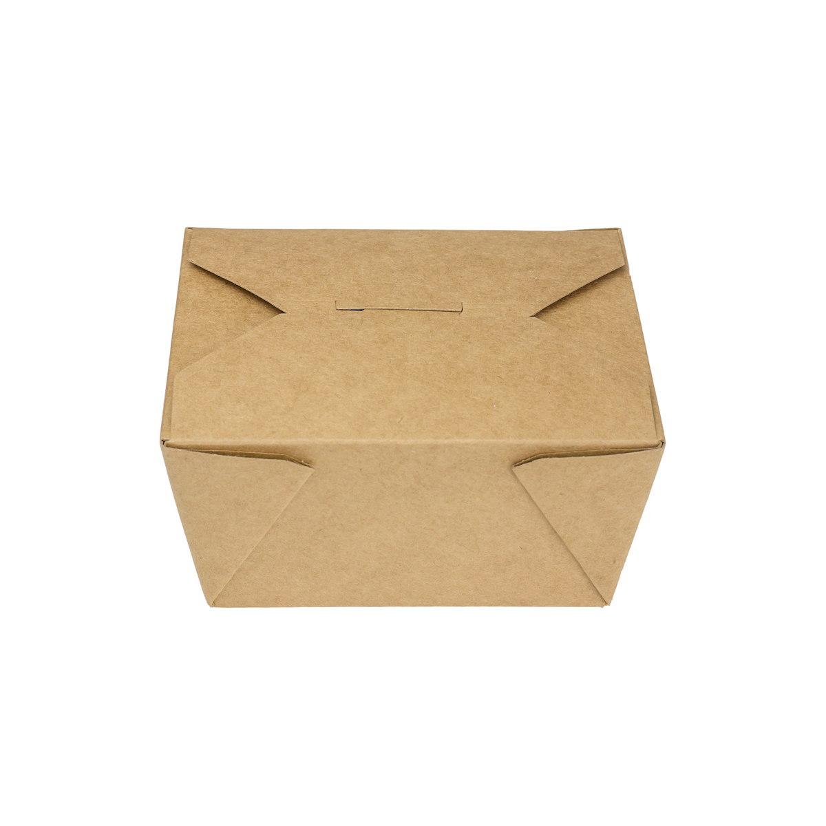 Kraft Microwavable Folded Paper #1 Takeout Boxes - Karat Small Fold-To-Go Container - 30oz - 4.3" X 3.5" X 2.4" - 450 Count-Karat