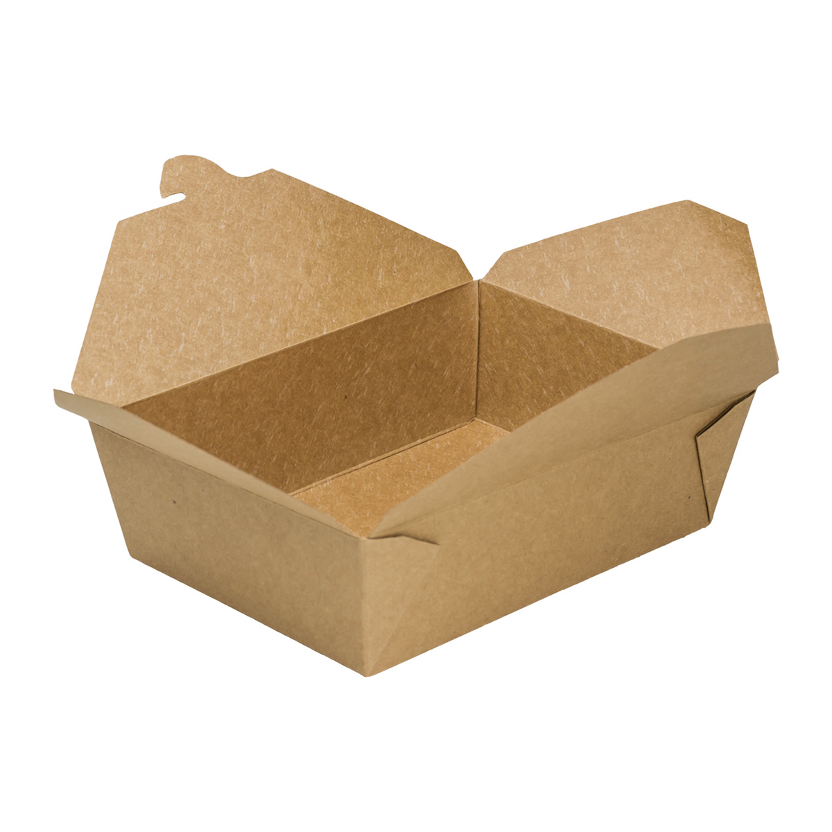 Kraft Microwavable Folded Paper #3 Take-Out Container - Karat Large Fold-To-Go Box - 76oz - 7.8" X 5.5" X 2.4" - 200 Count-Karat