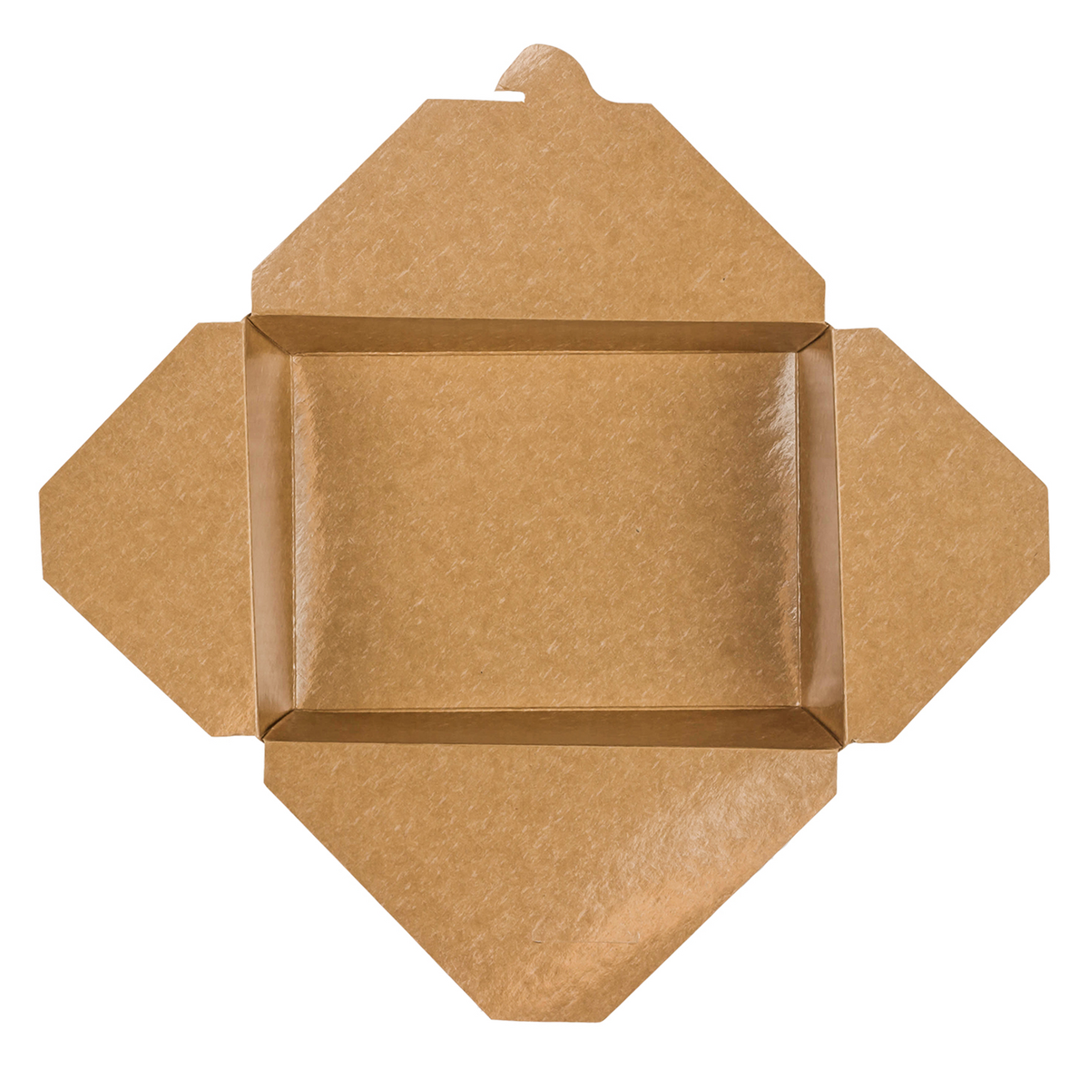 Kraft Microwavable Folded Paper #3 Take-Out Container - Karat Large Fold-To-Go Box - 76oz - 7.8" X 5.5" X 2.4" - 200 Count-Karat