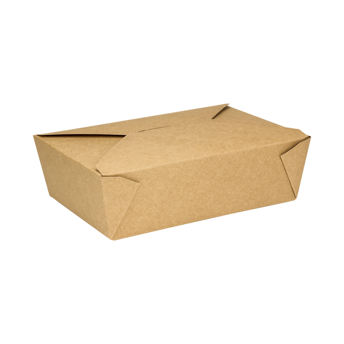 Kraft Microwavable Folded Paper #3 Take-Out Container - Karat Large Fold-To-Go Box - 76oz - 7.8" X 5.5" X 2.4" - 200 Count-Karat