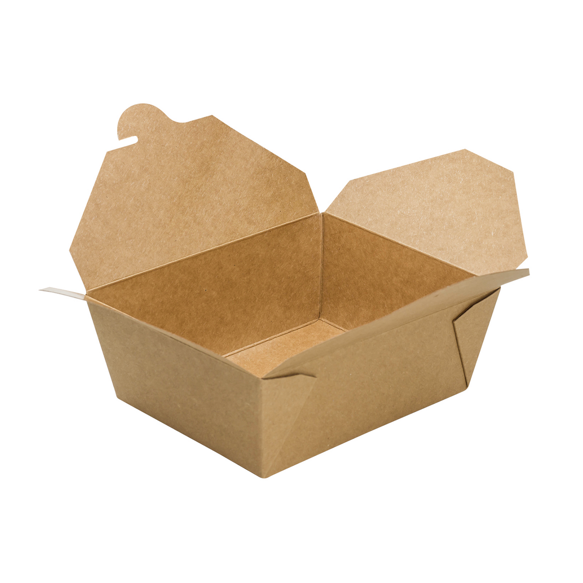 Kraft Microwavable Folded Paper #8 Takeout Containers - Karat Fold-To-Go Box - 48oz - 5.9" X 4.6" X 2.4" - 300 Count-Karat
