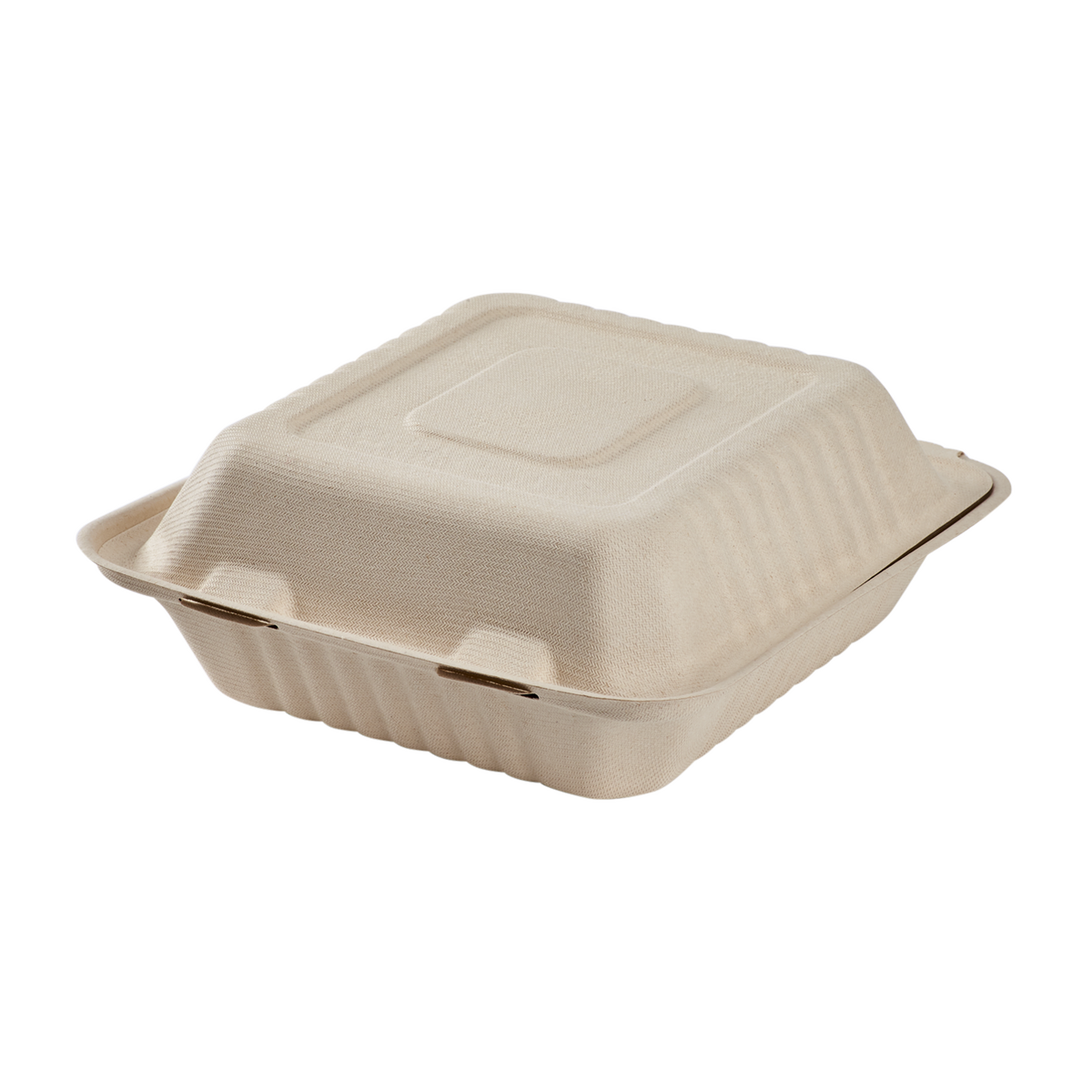 Large Biodegradable Takeout Boxes - Karat Earth 8''x8'' Compostable Bagasse Hinged Containers-Karat