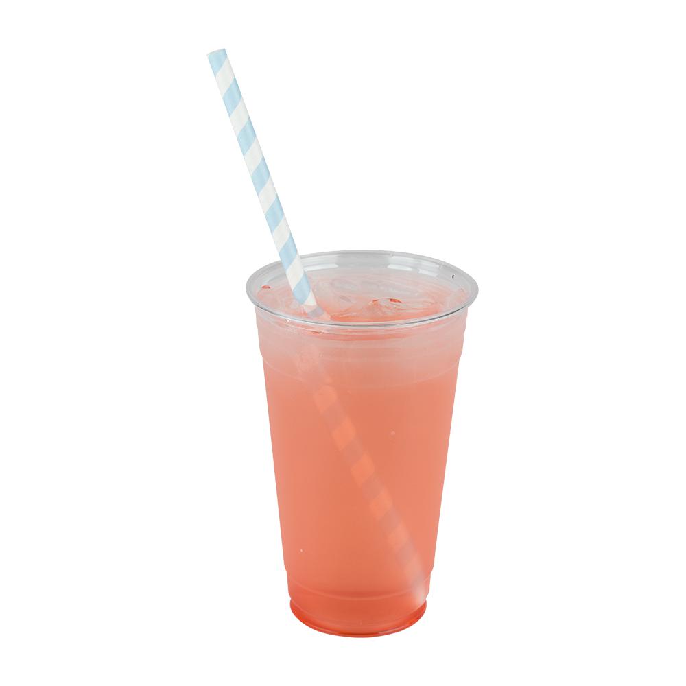 Paper Straws - Karat Earth 10.25" Giant Paper Spiral Straws (7mm) Wrapped - Blue & White (1,200 ct)-Restaurant Supply Drop