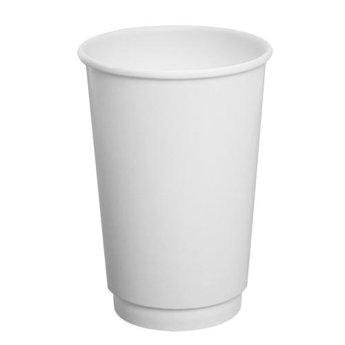 Disposable Coffee Cups - 10oz Insulated Paper Hot Cups - White (90mm) - 500 ct-Karat