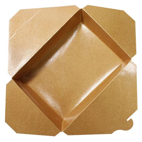 Kraft paper fold to go takeout boxes by Karat 54oz microwavable leak resistant containers for restaurant takeout and food packaging
