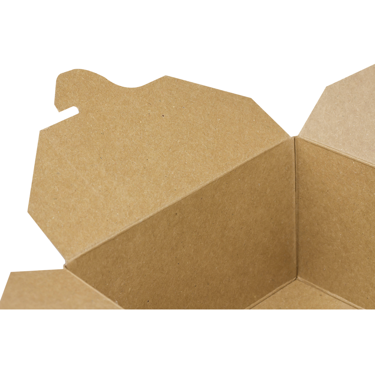 Kraft Microwavable Folded Paper #1 Takeout Boxes - Karat Small Fold-To-Go Container - 30oz - 4.3" X 3.5" X 2.4" - 450 Count-Karat
