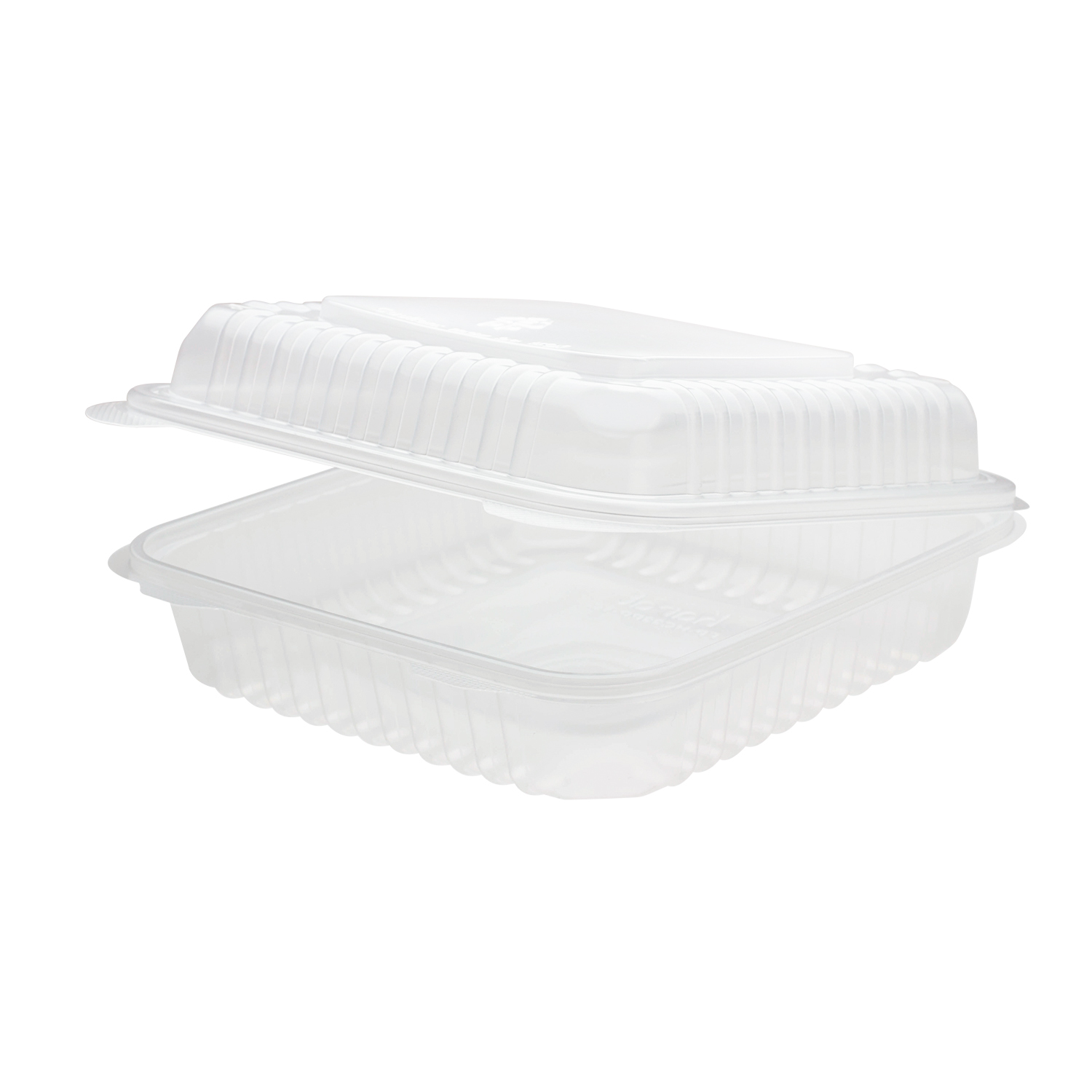 9''x9'' Hinged To Go Box - Extra Large Clamshell Containers - Karat PP Plastic - 200 ct-Karat