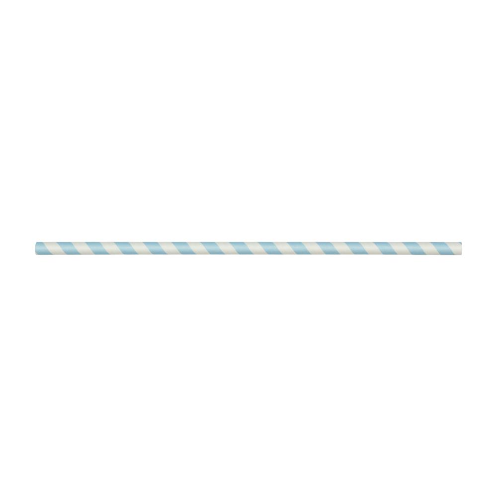 Paper Straws - Karat Earth 10.25" Giant Paper Spiral Straws (7mm) Wrapped - Blue & White (1,200 ct)-Restaurant Supply Drop
