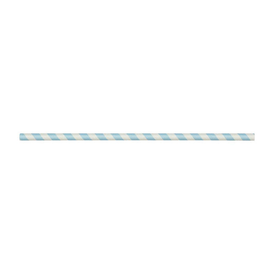 Paper Straws - Karat Earth 10.25" Giant Paper Spiral Straws (7mm) Wrapped - Blue & White (1,200 ct)-Restaurant Supply Drop
