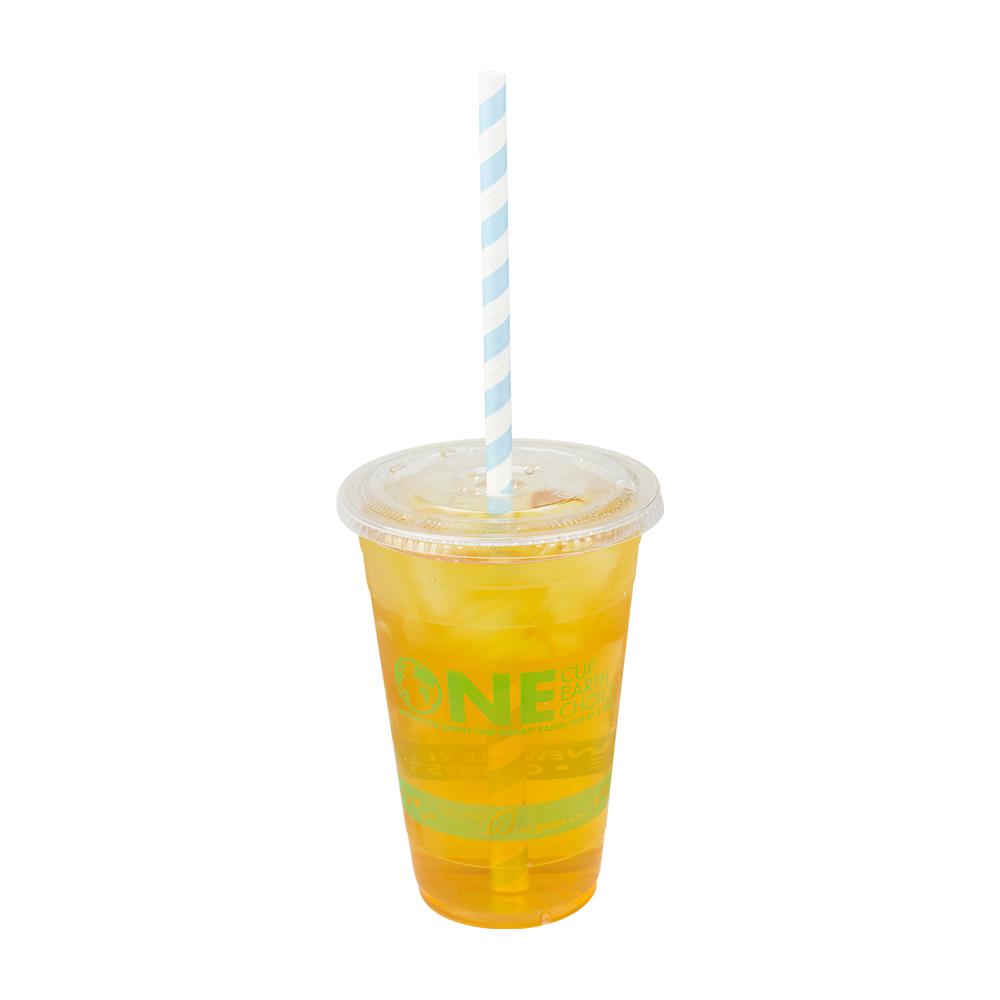 Paper Straws - Karat Earth 10.25" Giant Paper Spiral Straws (7mm) Wrapped - Blue & White (1,200 ct)-Restaurant Supply Drop
