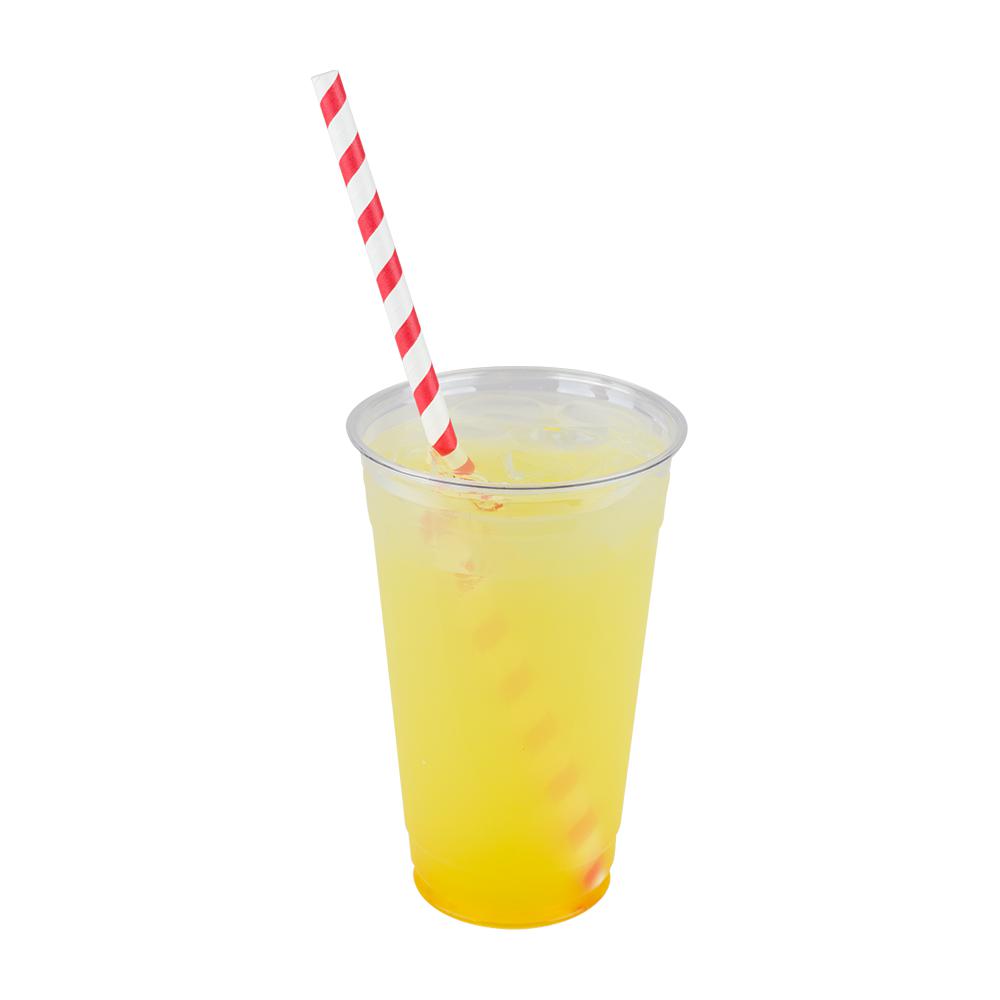 Karat Earth 10.25" Giant Paper Spiral Straws (7mm) Wrapped - Red & White (1,200 ct)-Restaurant Supply Drop