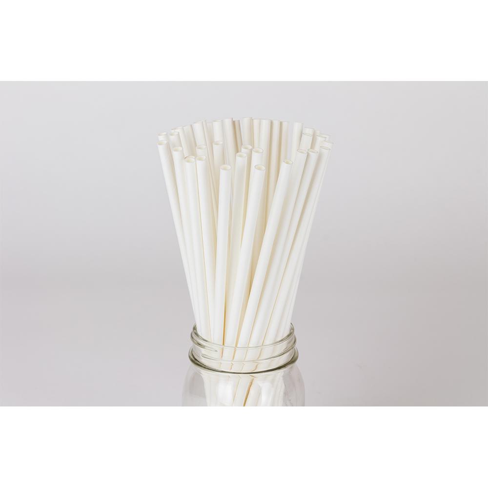 Karat Earth 9" Jumbo Paper Paper Straw (5mm) Wrapped - White (1,200 ct)-Restaurant Supply Drop