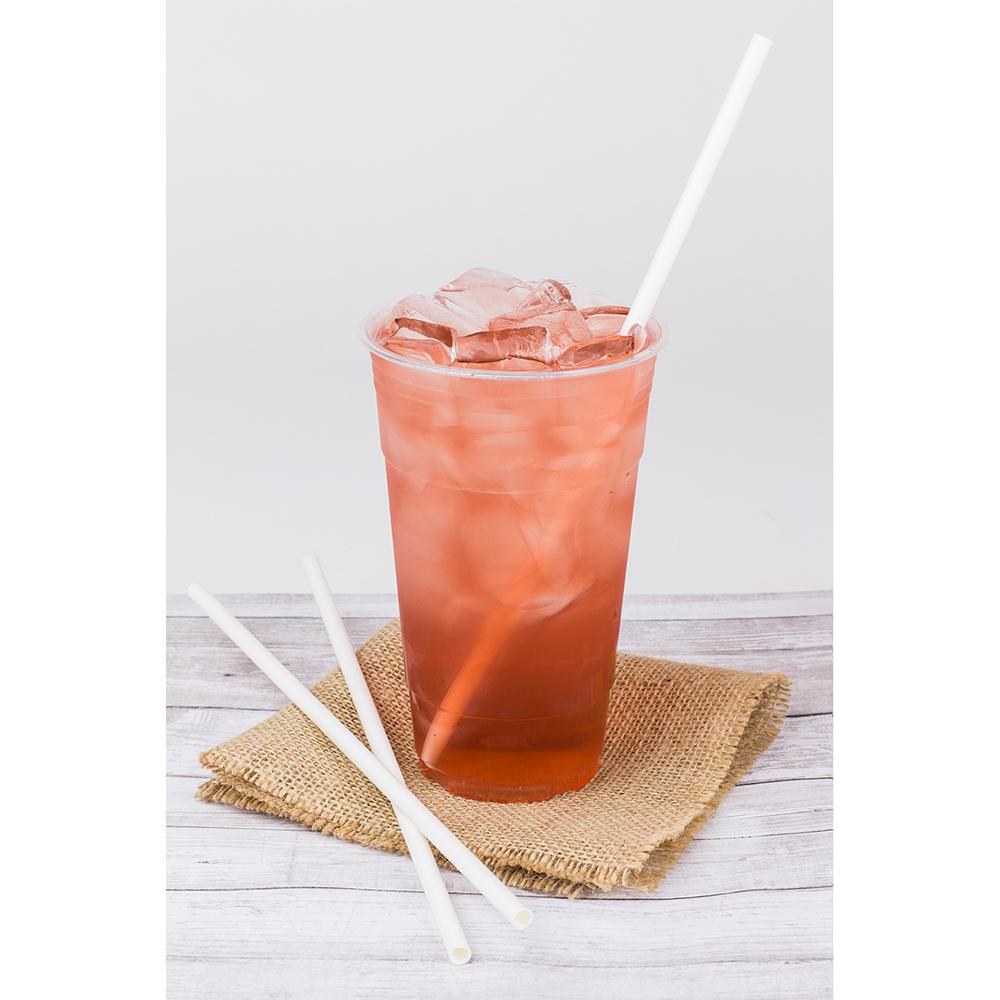Karat Earth 9" Jumbo Paper Paper Straw (5mm) Wrapped - White (1,200 ct)-Restaurant Supply Drop