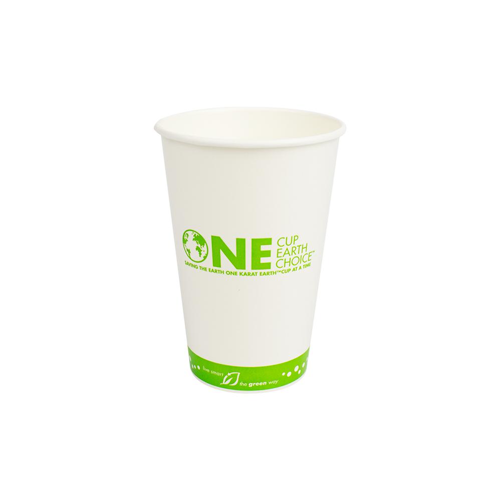 Karat Earth 16oz Eco-Friendly Paper Cold Cups - One Cup, One Earth - 90mm - 1,000 ct-Karat