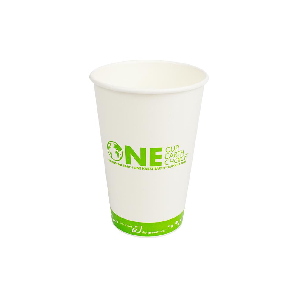 Karat Earth 16oz Eco-Friendly Paper Cold Cups - One Cup, One Earth - 90mm - 1,000 ct-Karat