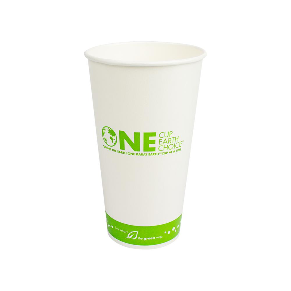 Karat Earth 32oz Eco-Friendly Paper Cold Cups - One Cup, One Earth - 104.5mm - 600 ct-Karat