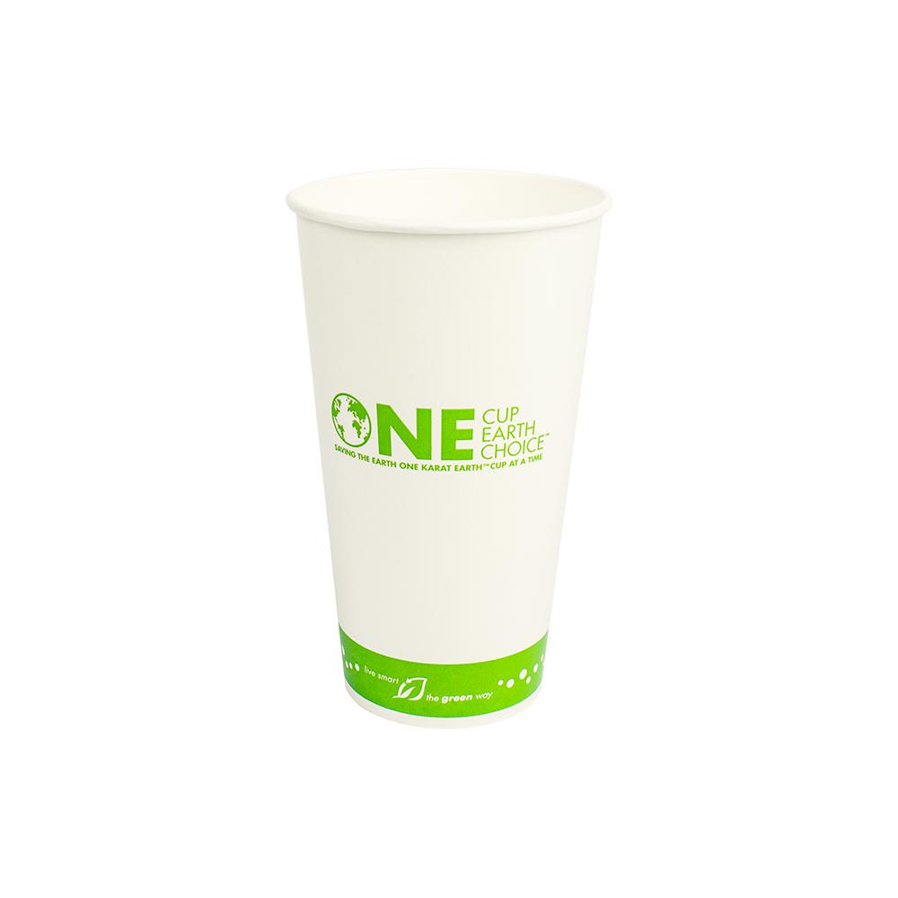 Karat Earth 32oz Eco-Friendly Paper Cold Cups - One Cup, One Earth - 104.5mm - 600 ct-Karat