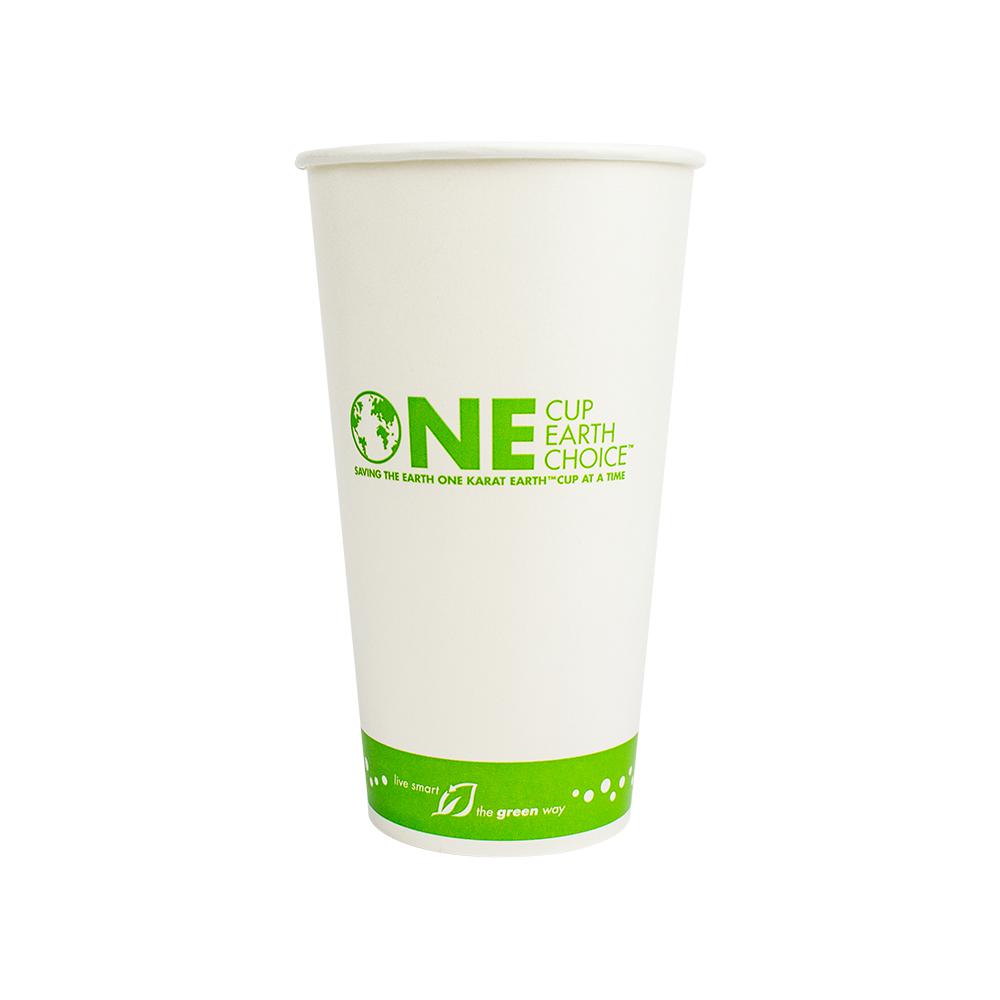 Karat Earth 32oz Eco-Friendly Paper Cold Cups - One Cup, One Earth - 104.5mm - 600 ct-Karat