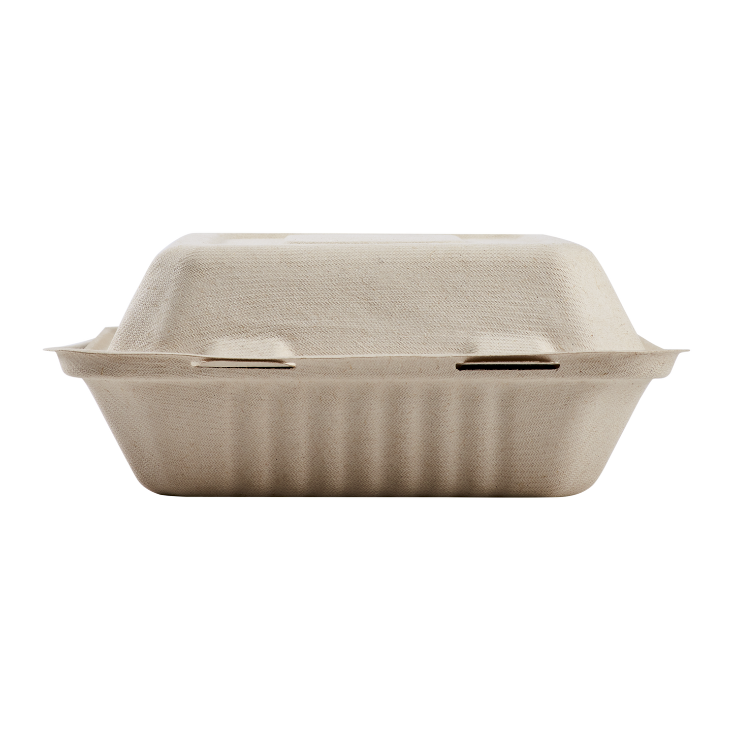 Large Biodegradable 3 Compartment Takeout Boxes - Karat Earth 8''x8'' Bagasse Hinged Containers - 200 ct-Karat