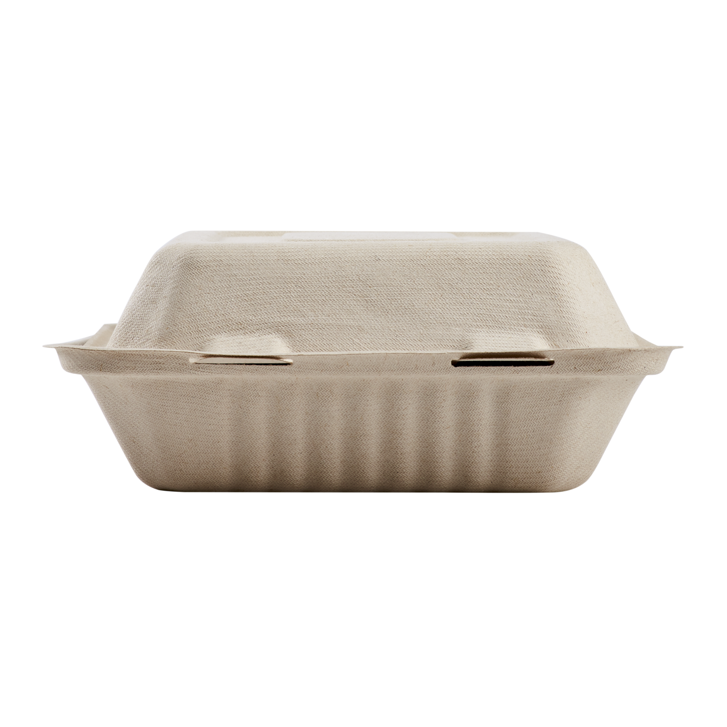 Large Biodegradable 3 Compartment Takeout Boxes - Karat Earth 8''x8'' Bagasse Hinged Containers - 200 ct-Karat