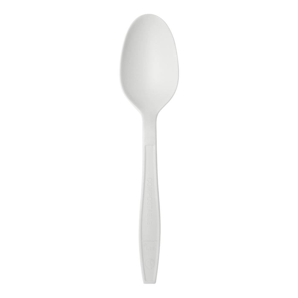 Karat Earth PLA Medium-Heavy Weight Compostable Tea Spoons Bulk Box - 1,000 ct-Karat
