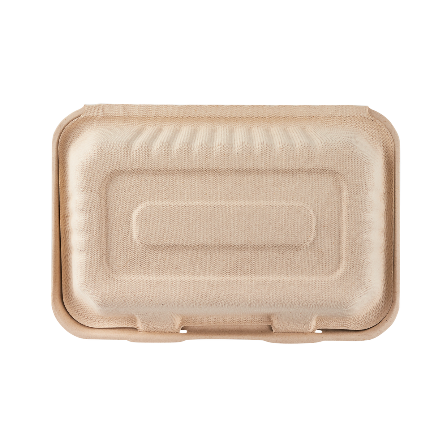 Medium Biodegradable Takeout Boxes - Karat Earth 9''x6'' Bagasse Hinged Containers - 200 ct-Karat