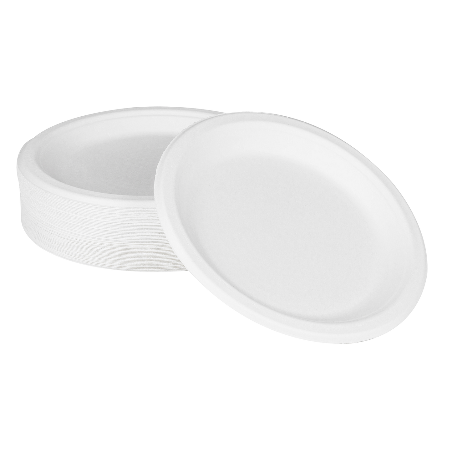 Karat Earth 9'' Compostable Bagasse Round Plates - 500 ct-Karat