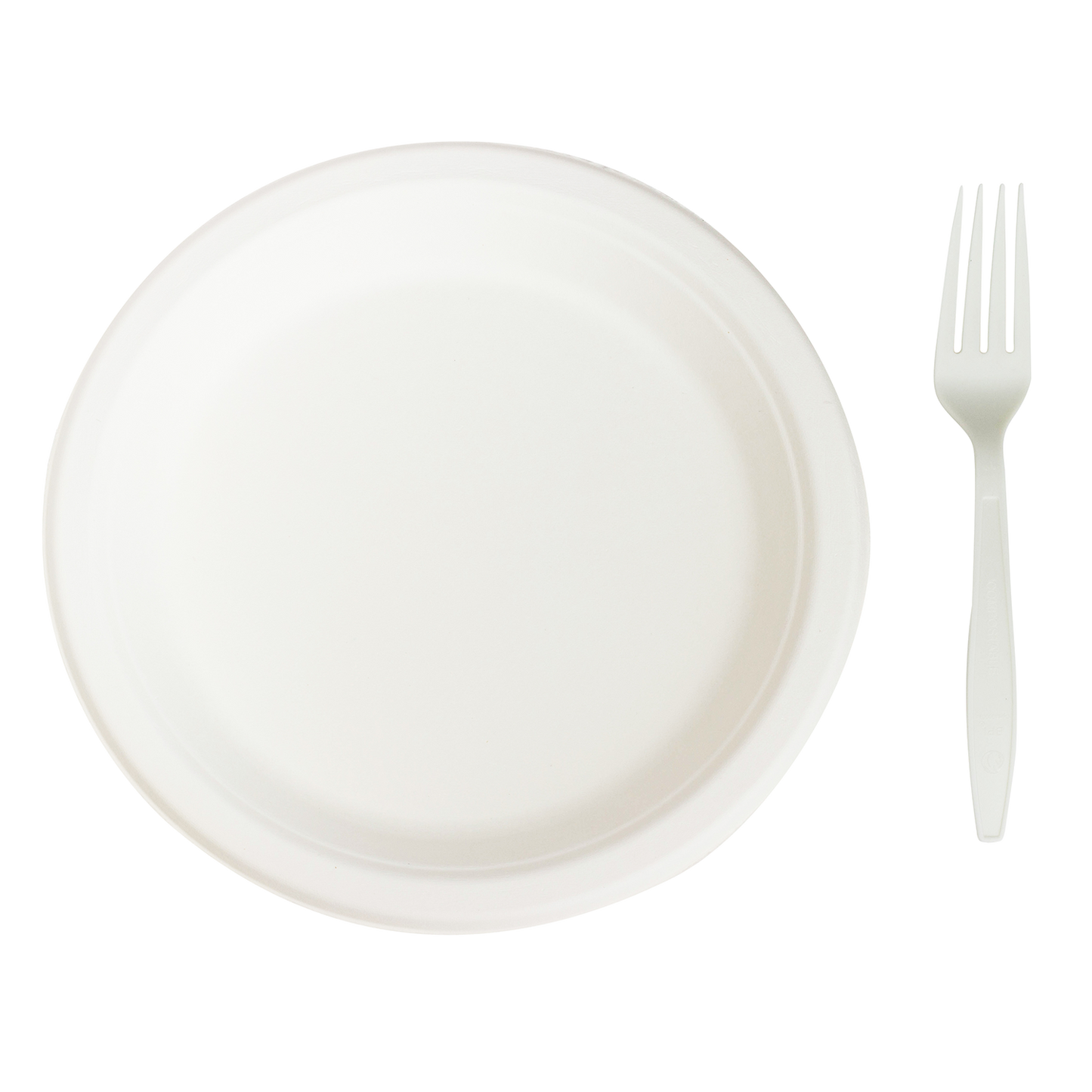Karat Earth 9'' Compostable Bagasse Round Plates - 500 ct-Karat