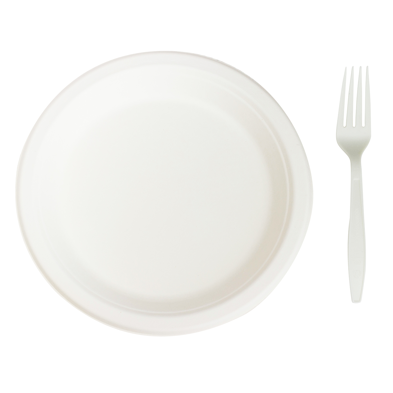 Karat Earth 9'' Compostable Bagasse Round Plates - 500 ct-Karat
